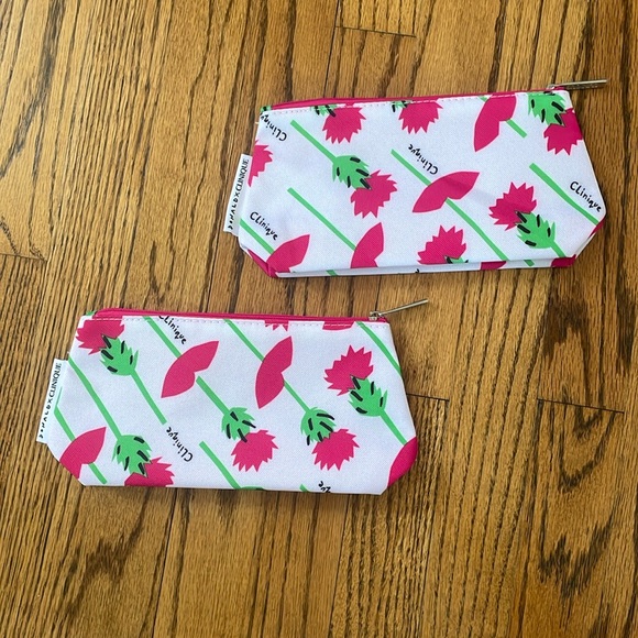 Clinique x Donald Cosmetic Beauty Bags, Set of 2, NWOT - Picture 1 of 4